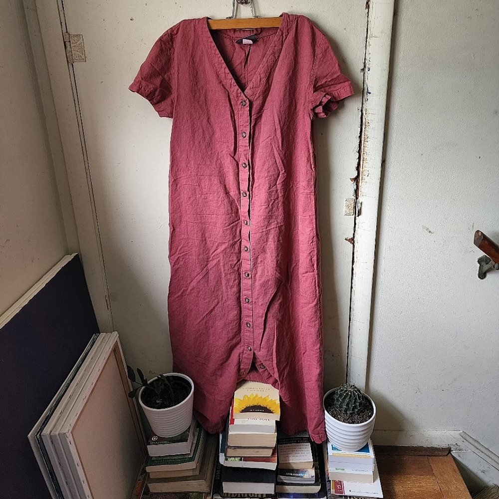Mishi Linen Button Down Dress